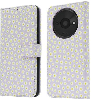 Imoshion Design Bookcase voor de Xiaomi Redmi A3 - White Daisy Meerkleurig