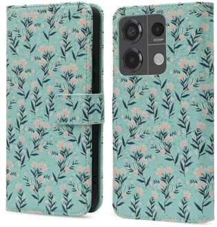 Imoshion Design Bookcase voor de Xiaomi Redmi Note 13 Pro (5G) / Poco X6 - Blue Flowers Meerkleurig