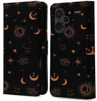 Imoshion Design Bookcase voor de Xiaomi Redmi Note 13 Pro Plus (5G) - Sky Black Meerkleurig