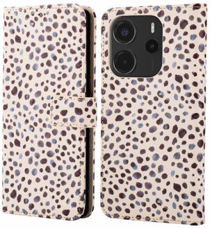 Imoshion Design Bookcase voor de Xiaomi Redmi Note 14 (4G) - Black And White Dots Meerkleurig