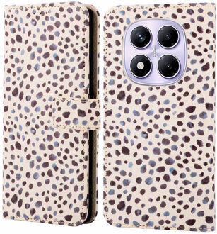 Imoshion Design Bookcase voor de Xiaomi Redmi Note 14 Pro (4G) - Black And White Dots Meerkleurig