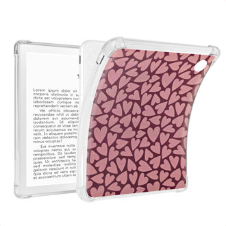 Imoshion Design Clear Backcover voor de Kobo Libra Colour - Hearty Blush Meerkleurig