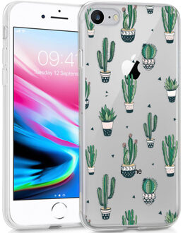 Imoshion Design hoesje iPhone SE (2022 / 2020) / 8 / 7  - Cactus - Groen Transparant - 4.7