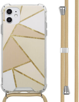 Imoshion Design hoesje met koord voor de Apple iPhone 11 - Beige Graphic Meerkleurig - 6.1