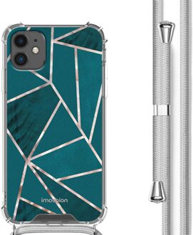 Imoshion Design hoesje met koord voor de Apple iPhone 11 - Petrol Green Graphic Meerkleurig - 6.1