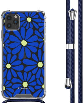 Imoshion Design hoesje met koord voor de Apple iPhone 11 Pro - Cobalt Blue Flowers Connect Meerkleurig - 5.8