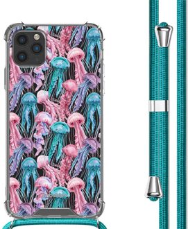 Imoshion Design hoesje met koord voor de Apple iPhone 11 Pro - Jellyfish Watercolor Meerkleurig - 5.8