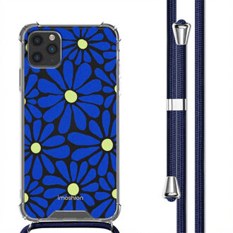 Imoshion Design hoesje met koord voor de Apple iPhone 11 Pro Max - Cobalt Blue Flowers Connect Meerkleurig - 6.5