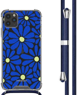 Imoshion Design hoesje met koord voor de Apple iPhone 11 Pro Max - Cobalt Blue Flowers Connect Meerkleurig - 6.5