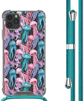 Imoshion Design hoesje met koord voor de Apple iPhone 11 Pro Max - Jellyfish Watercolor Meerkleurig - 6.5