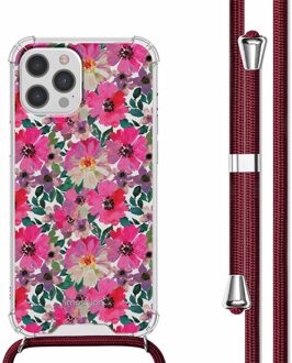 Imoshion Design hoesje met koord voor de Apple iPhone 12 (Pro) - Flower Water Meerkleurig - 6.1
