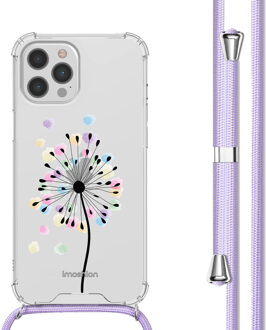 Imoshion Design hoesje met koord voor de Apple iPhone 12 Pro Max - Sandstone Dandelion Meerkleurig - 6.7