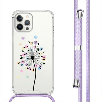 Imoshion Design hoesje met koord voor de Apple iPhone 12 Pro Max - Sandstone Dandelion Meerkleurig - 6.7