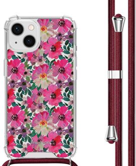 Imoshion Design hoesje met koord voor de Apple iPhone 13 - Flower Water Meerkleurig