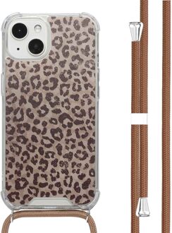 Imoshion Design hoesje met koord voor de Apple iPhone 13 - Leopard Mood Meerkleurig