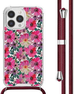 Imoshion Design hoesje met koord voor de Apple iPhone 13 Pro - Flower Water Meerkleurig