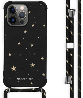 Imoshion Design hoesje met koord voor de Apple iPhone 13 Pro Max - Stars Gold Zwart