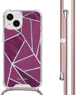 Imoshion Design hoesje met koord voor de Apple iPhone 14 - Bordeaux Graphic Meerkleurig - 6.06