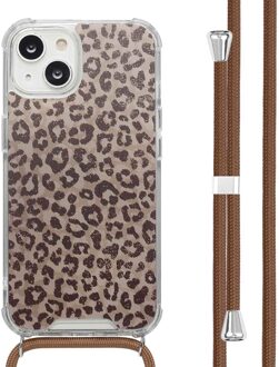 Imoshion Design hoesje met koord voor de Apple iPhone 14 - Leopard Mood Meerkleurig - 6.06