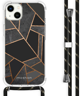 Imoshion Design hoesje met koord voor de Apple iPhone 14 Plus - Black Graphic Meerkleurig - 6.7