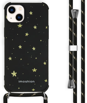 Imoshion Design hoesje met koord voor de Apple iPhone 14 Plus - Stars Gold Zwart - 6.7