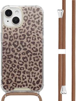 Imoshion Design hoesje met koord voor de Apple iPhone 15 - Leopard Mood Meerkleurig