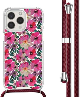 Imoshion Design hoesje met koord voor de Apple iPhone 15 Pro - Flower Water Meerkleurig