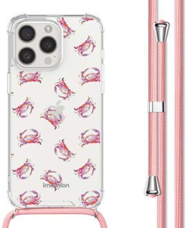Imoshion Design hoesje met koord voor de Apple iPhone 15 Pro Max - Crab Watercolor Meerkleurig