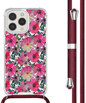Imoshion Design hoesje met koord voor de Apple iPhone 15 Pro Max - Flower Water Meerkleurig