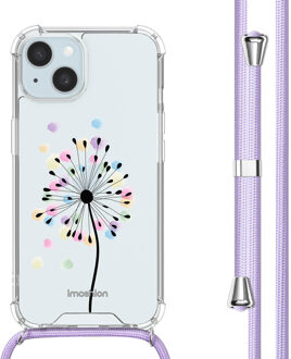 Imoshion Design hoesje met koord voor de Apple iPhone 15 - Sandstone Dandelion Meerkleurig