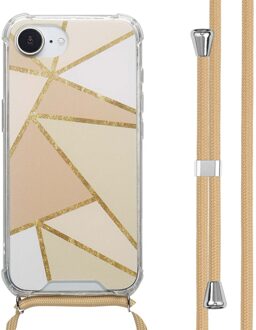 Imoshion Design hoesje met koord voor de Apple iPhone 16e - Beige Graphic Meerkleurig