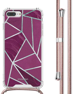 Imoshion Design hoesje met koord voor de Apple iPhone 8 Plus / 7 Plus - Bordeaux Graphic Meerkleurig - 5.5