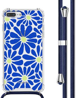 Imoshion Design hoesje met koord voor de Apple iPhone 8 Plus / 7 Plus - Cobalt Blue Flowers Connect Meerkleurig - 5.5