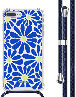 Imoshion Design hoesje met koord voor de Apple iPhone 8 Plus / 7 Plus - Cobalt Blue Flowers Connect Meerkleurig - 5.5