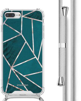 Imoshion Design hoesje met koord voor de Apple iPhone 8 Plus / 7 Plus - Petrol Green Graphic Meerkleurig - 5.5