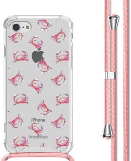 Imoshion Design hoesje met koord voor de Apple iPhone SE (2022 / 2020) / 8 / 7 - Crab Watercolor Meerkleurig - 4.7
