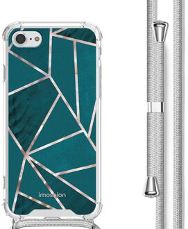 Imoshion Design hoesje met koord voor de Apple iPhone SE (2022 / 2020) / 8 / 7 - Petrol Green Graphic Meerkleurig - 4.7