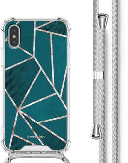 Imoshion Design hoesje met koord voor de Apple iPhone X / Xs - Petrol Green Graphic Meerkleurig - 5.8