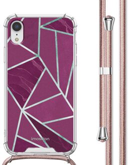 Imoshion Design hoesje met koord voor de Apple iPhone Xr - Bordeaux Graphic Meerkleurig - 6.1