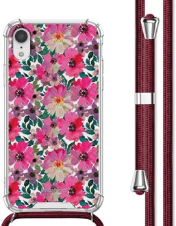 Imoshion Design hoesje met koord voor de Apple iPhone Xr - Flower Water Meerkleurig - 6.1