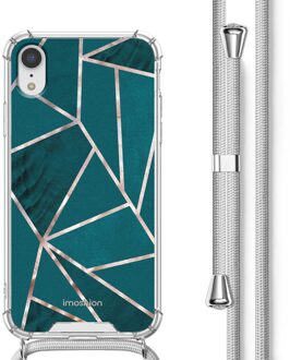 Imoshion Design hoesje met koord voor de Apple iPhone Xr - Petrol Green Graphic Meerkleurig - 6.1