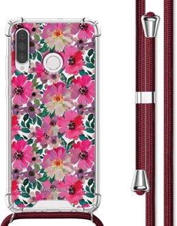 Imoshion Design hoesje met koord voor de Huawei P30 Lite - Flower Water Meerkleurig