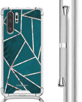 Imoshion Design hoesje met koord voor de Huawei P30 Pro - Petrol Green Graphic Meerkleurig