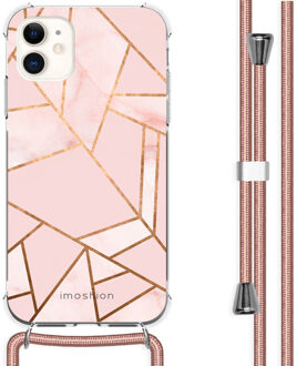 Imoshion Design hoesje met koord voor de iPhone 11 - Grafisch Koper - Roze / Goud