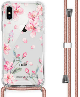 Imoshion Design hoesje met koord voor de iPhone X / Xs - Bloem - Roze