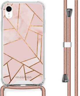 Imoshion Design hoesje met koord voor de iPhone Xr - Grafisch Koper - Roze / Goud