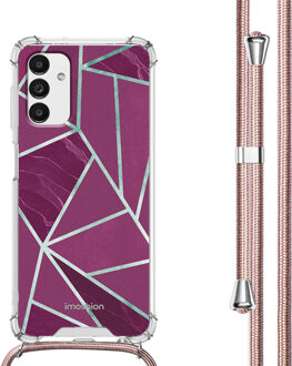 Imoshion Design hoesje met koord voor de Samsung Galaxy A13 (5G) - Bordeaux Graphic Meerkleurig