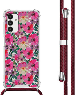 Imoshion Design hoesje met koord voor de Samsung Galaxy A13 (5G) - Flower Water Meerkleurig