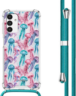 Imoshion Design hoesje met koord voor de Samsung Galaxy A13 (5G) - Jellyfish Watercolor Meerkleurig
