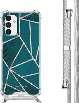Imoshion Design hoesje met koord voor de Samsung Galaxy A13 (5G) - Petrol Green Graphic Meerkleurig